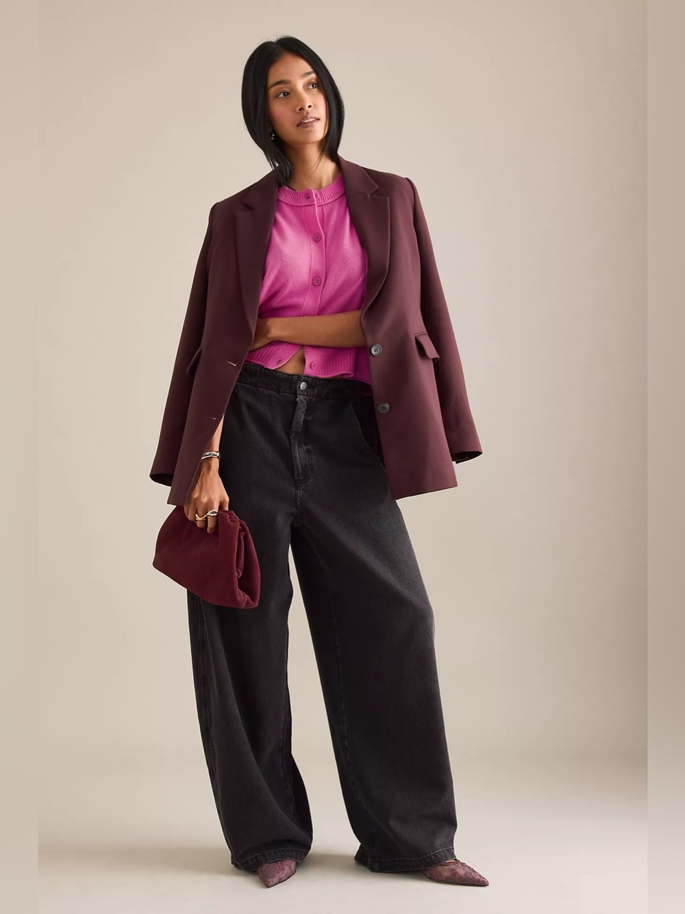Anthropologie The Goldie Crew-Neck Cashmere Jumper: Cardigan Edition NWT - Picture 3 of 14
